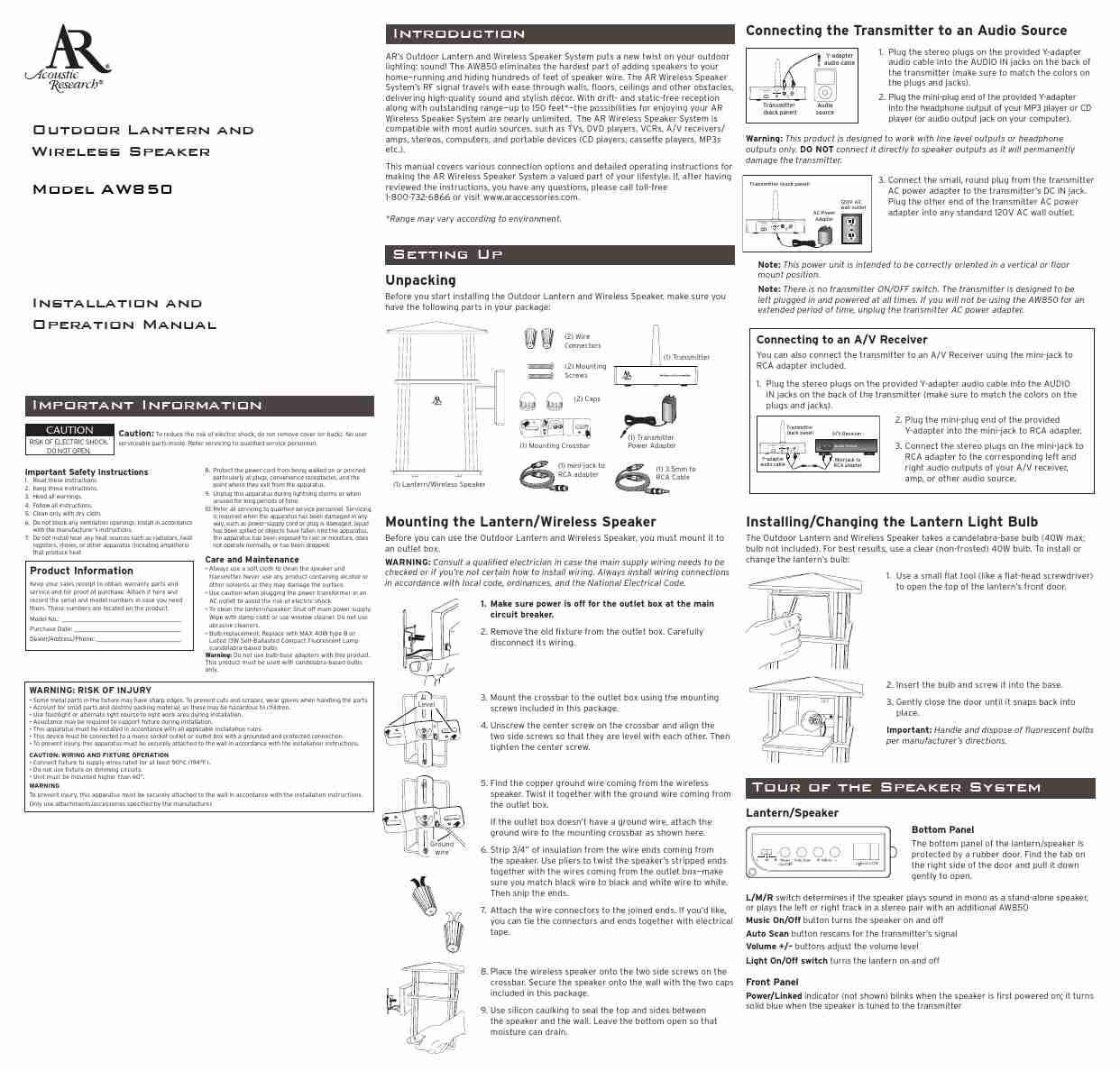 Acoustic Research Speaker System AW850-page_pdf